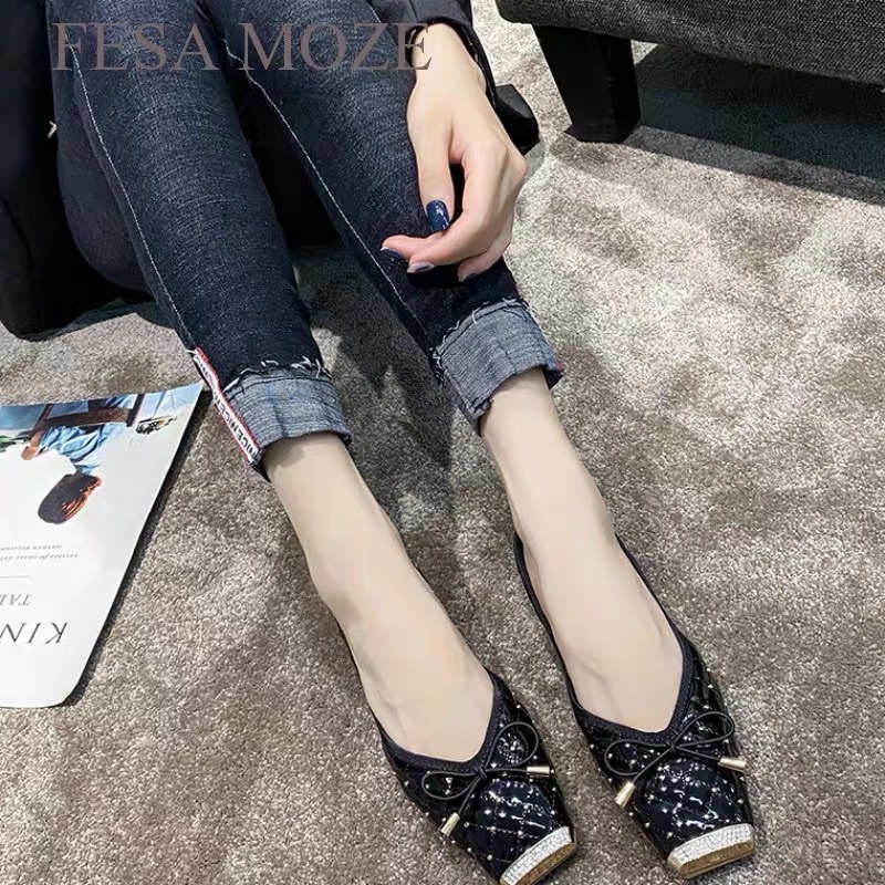 [Big Size QC] Giày búp bê nơ mũi đá 42 43