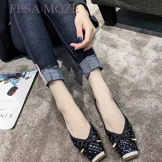 Giày búp bê nơ mũi đá 42 43