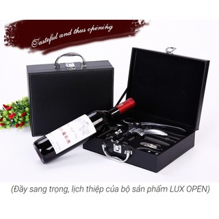 Bộ 9 Dụng Cụ Khui Champagne Chuyên Nghiệp Black Leather Box - Home and Garden