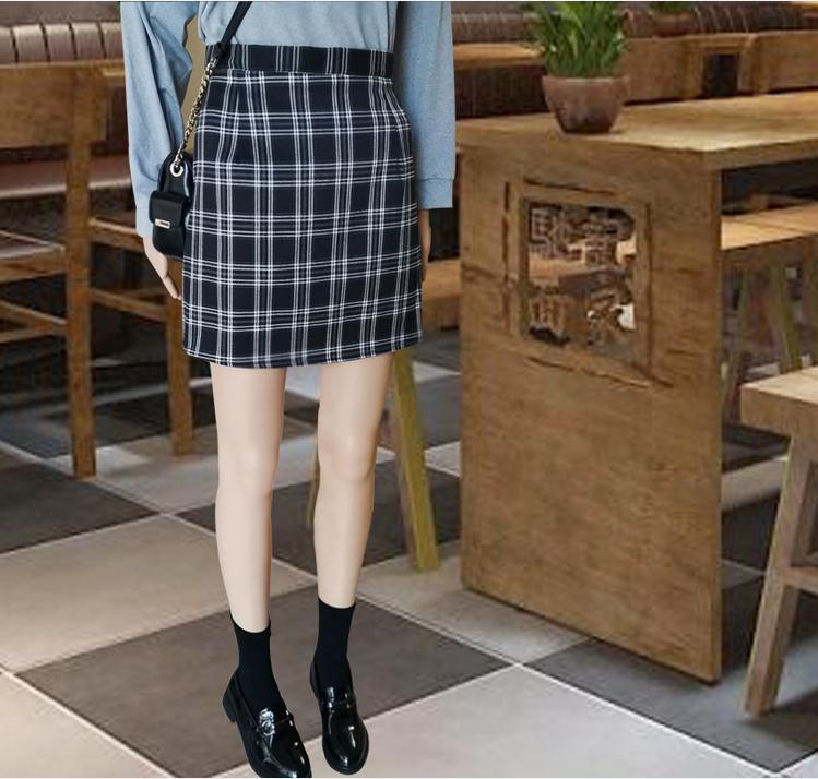 Chân Váy Nữ Lưng Cao Kẻ Sọc Caro Phong Cách Hàn Quốc | BigBuy360 - bigbuy360.vn