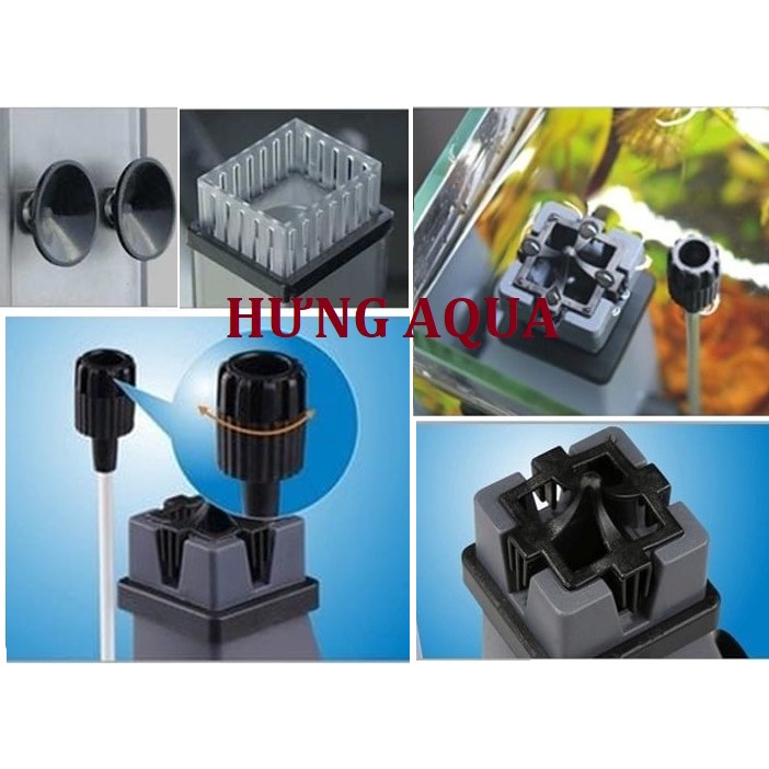 Lọc váng, lọc váng bề mặt nước bể cá SUNSUN JY-02/03 tích hợp phun oxy, thổi luồng (chính hãng)
