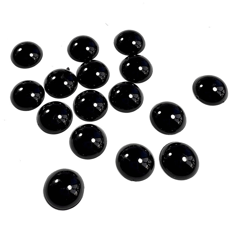 Set 100 Mắt Nhựa Màu Đen 4-12mm Cho Búp Bê / Gấu Bông