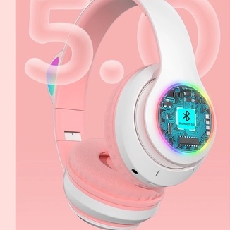 Tai Nghe Chụp tai Mèo Bluetooth. Headphone Dễ Thương Có Mic,Âm Bass Mạnh Mẽ