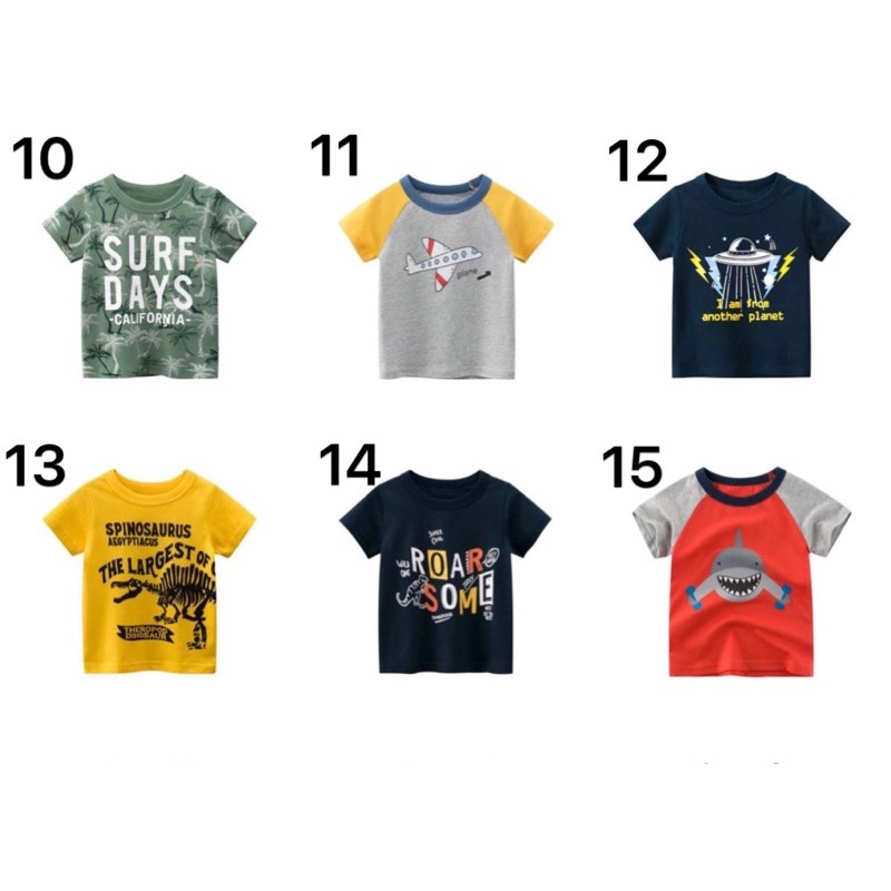 Áo phông 27 kids QCCC cho bé trai bảng màu mới 2021 (màu 10-15)