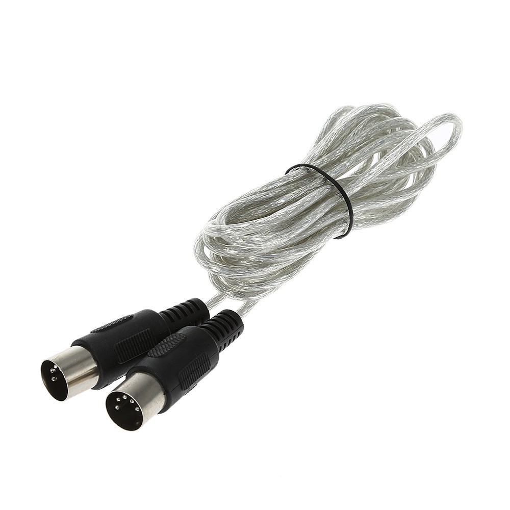 T&T 3m / 10ft MIDI Extension Cable 5 Pin Plug Male to Male Connector Silver for