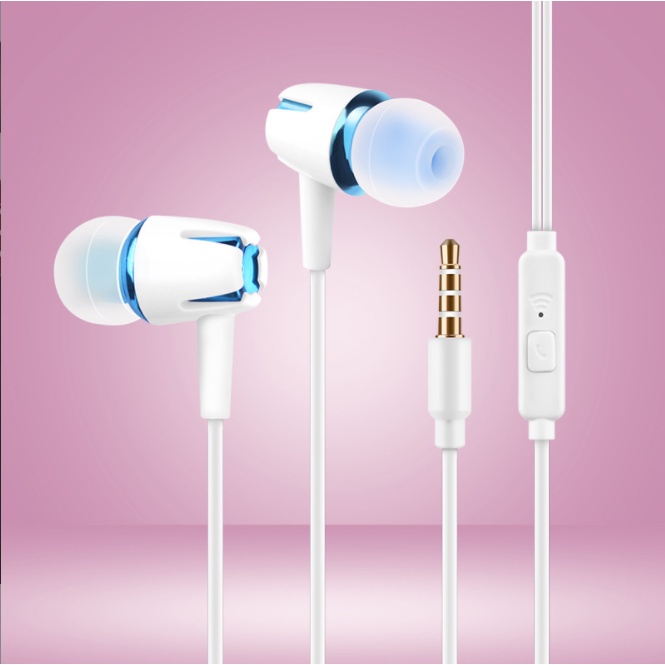 ✔COD Tai nghe nhét tai đầu 3.5mm âm thanh siêu trầm dành cho Android IOS Four colors available