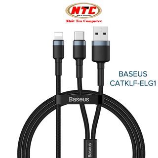 Cáp sạc nhanh USB/TypeC sang Lightning Baseus CATKLF-ELG1 Cafule dài 1.2m hỗ trợ PD 18W max 2.4A (nhiều màu)