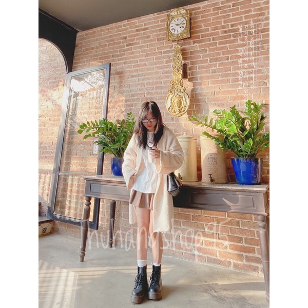 Áo Khoác Lông Cừu Dáng Dài có túi, áo khoác cardigan( ảnh thật/có sẵn) | BigBuy360 - bigbuy360.vn