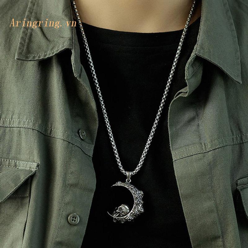 Vòng cổ MặT Trăng LưỡI LiềM PhốI HìNh ĐầU Lâu Thờ