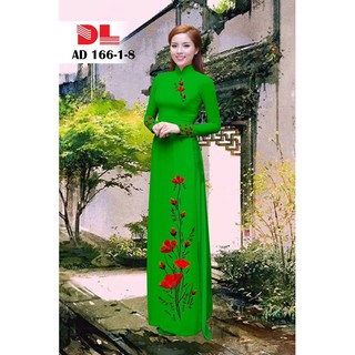 Vải may áo dài in hoa mềm rũ