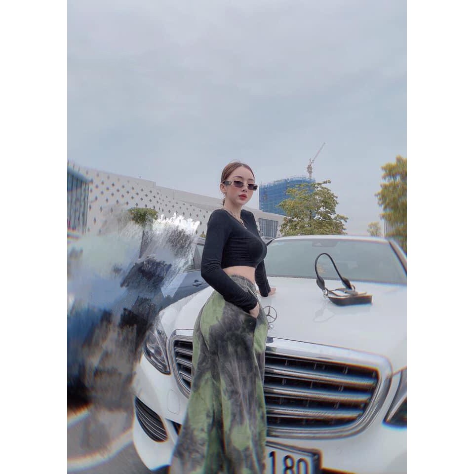 [Mã FAMAYWA giảm 10K đơn 50K] Áo Croptop Tay Dài Dáng Ôm Len Tăm (hình thật/có video/sẵn) | BigBuy360 - bigbuy360.vn