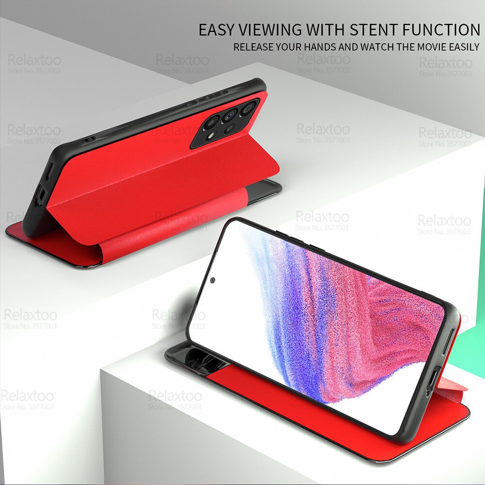 Bao Da Điện Thoại Nắp Lật Mặt Gương Thông Minh Cho Samsung Galaxy A53 5G A13 4G A73 A33 A23 2022 A 13 53