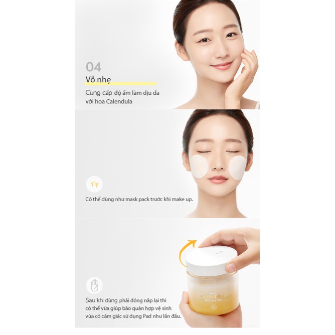 TONER DẠNG PAD APRIL SKIN Real Calendula Hyaluronic Toner Pad 60 MIẾNG