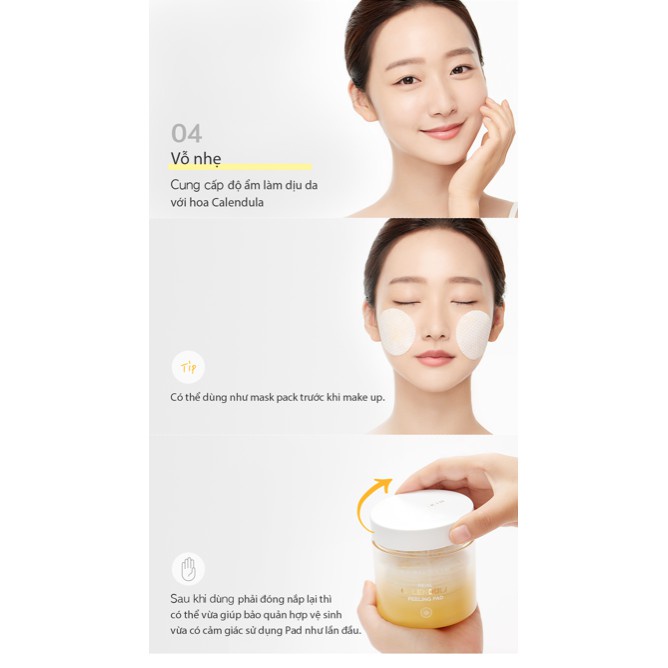 TONER DẠNG PAD APRIL SKIN Real Calendula Hyaluronic Toner Pad 60 MIẾNG