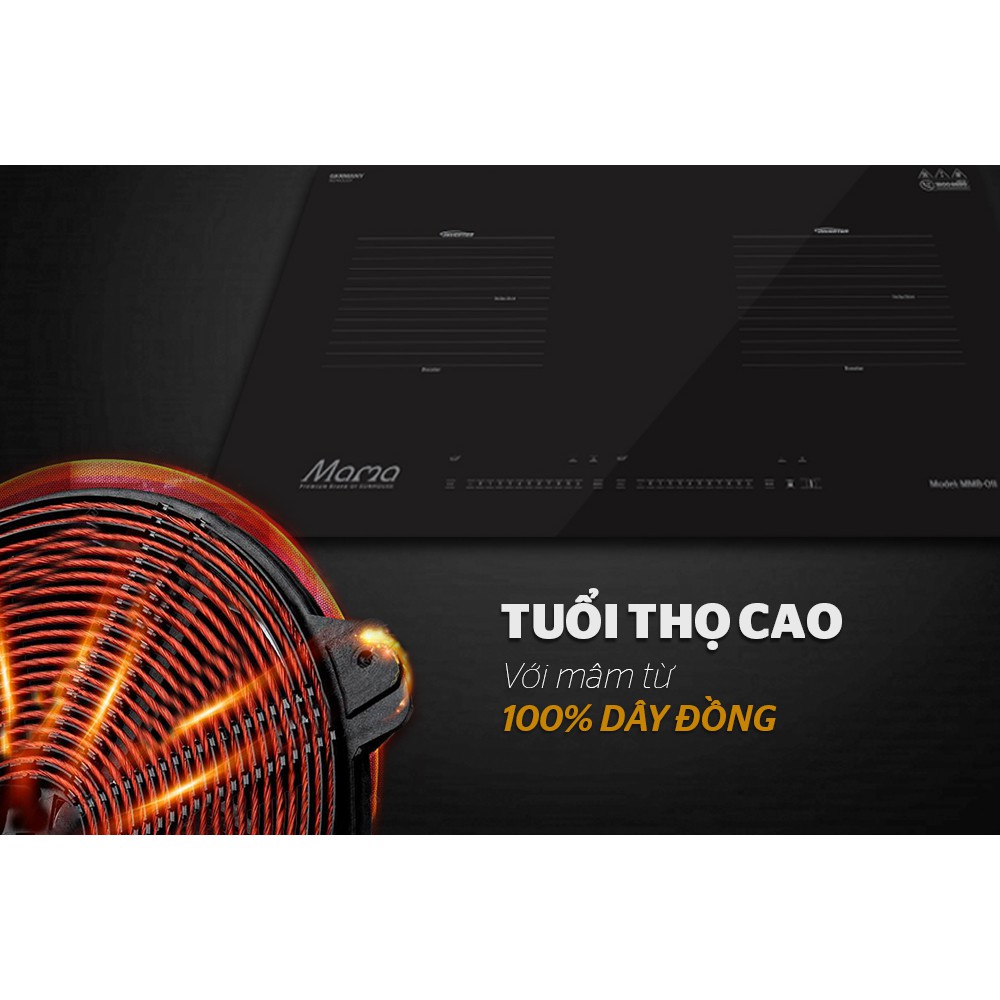 Bếp đôi điện từ SUNHOUSE MAMA MMB-01I - Công suất 4200W, Bảo hành 36 tháng tại nhà