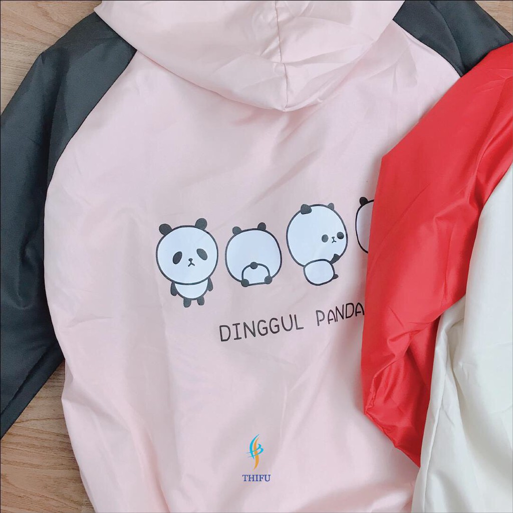 &lt; FREESHIP &gt; Áo khoác dù panda form nữ y hình bao đẹp lót dù 2 lớp
