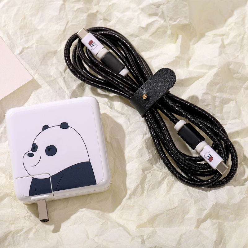 Bộ Phụ Kiện Bảo Vệ Dây Cáp Sạc Họa Tiết Hoạt Hình Cho Macbook Air Pro 29 30 45 67w