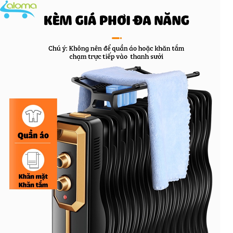 Máy sưởi dầu 11 thanh Yangzi YL-1809 làm ấm phòng 20-40m2 không khô da