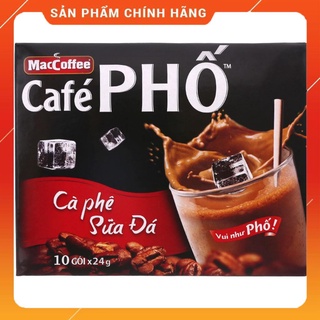 Hộp 10 Gói Cà phê Phố sữa đá Hòa Tan  đậm vị thơm ngon