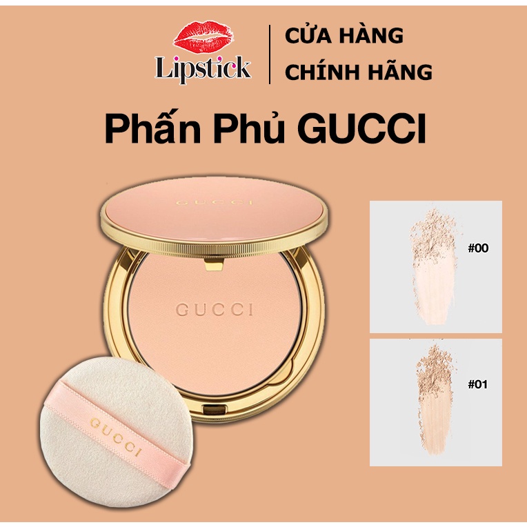 Phấn phủ Gucci Poudre De Beaute Mat Naturel #00, #01, phấn phủ gucci tông sáng chính hãng Lipstick Offical Store