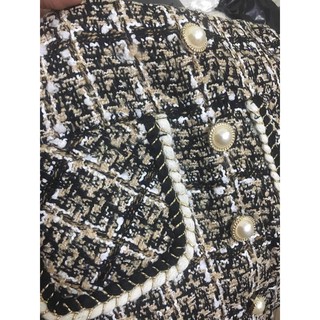 [THANH LÝ] Chân váy dạ Tweed 2 túi