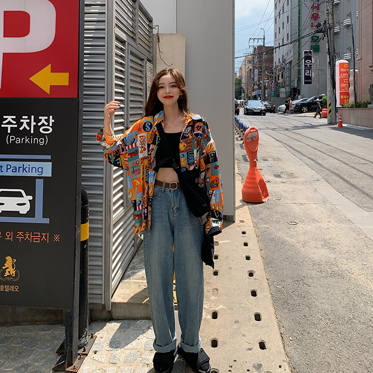 Áo sơ mi voan form rộng phong cách vintage trẻ trung cho nữ