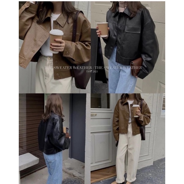 ÁO KHOÁC DA LỬNG HUNKY siêu trendy