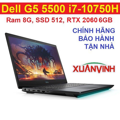 Dell Inspiron 15 G5 5500 70225486 Core i7-10750H 8GB SSD512GB RTX2060 6GB Phiên Bản 2020 (New 100% Chính Hãng) 20