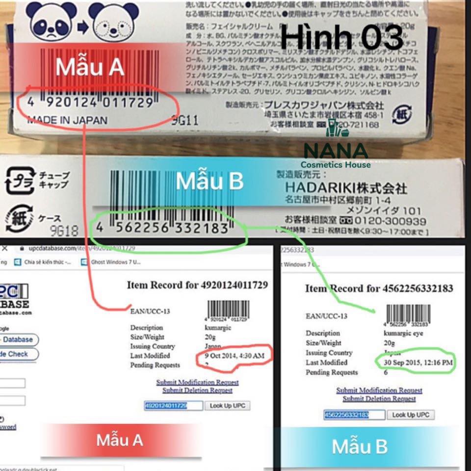 Kem mắt  kumargic eye (02 mẫu, chính hãng, date xa)