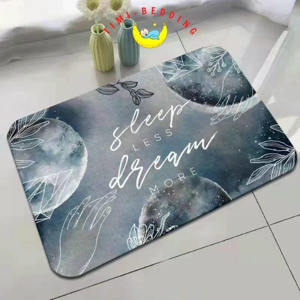 Thảm lau chân chống nước Vintage – Thảm chùi chân thấm nước mẫu mới, hiện đại - Timibedding