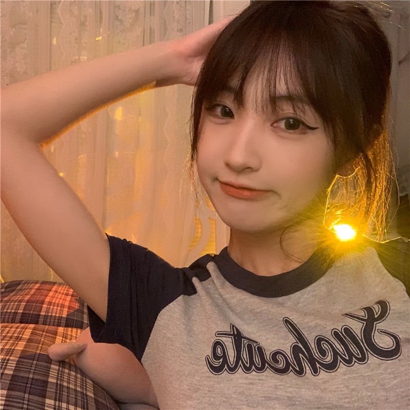 Áo Thun Nữ Ngắn Tay In Chữ Phong Cách Retro Cho Nữ áo phông nữ JL-TX-62