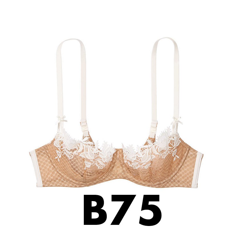 (34B/B75 - Bill Mỹ) - Áo ngực nude hoa trắng (103) không mút, Dream Angels, Nude Coco - Victoria's Secret USA | BigBuy360 - bigbuy360.vn