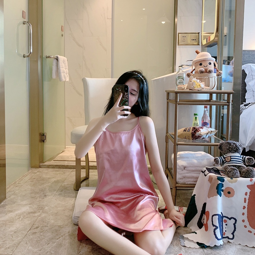 Đầm Ngủ Không Tay Vải Phi Bóng Phong Cách Hàn Quốc Quyến Rũ Dành Cho Nữ | BigBuy360 - bigbuy360.vn