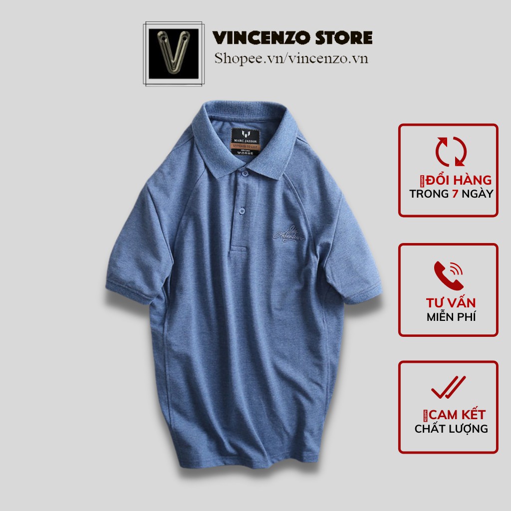 Áo thun nam tay ngắn có cổ polo trơn cao cấp mới, áo phông form rộng Vincenzo Store | BigBuy360 - bigbuy360.vn