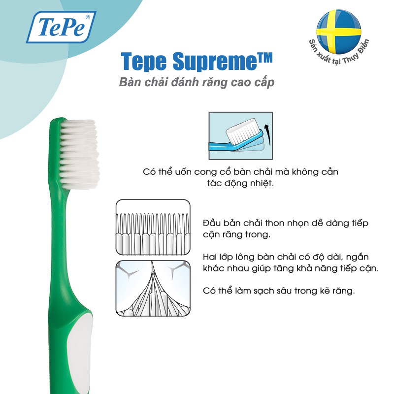 Bàn chải đánh răng siêu mềm Tepe Supreme | Shopee Việt Nam