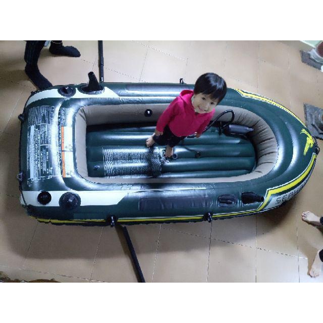 Thuyền bơm hơi Seahawk 2 người 68347, bảo hành 12 tháng, tặng bơm tay , mái chèo, miếng vá dự phòng