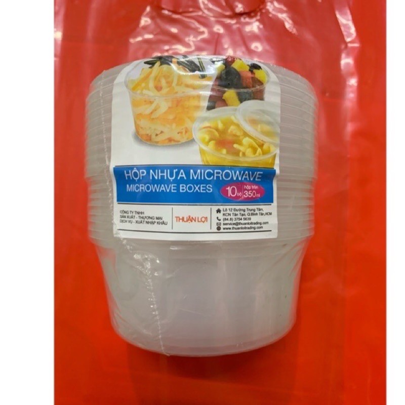 Hộp canh tròn microware 350ml Thuận lợi
