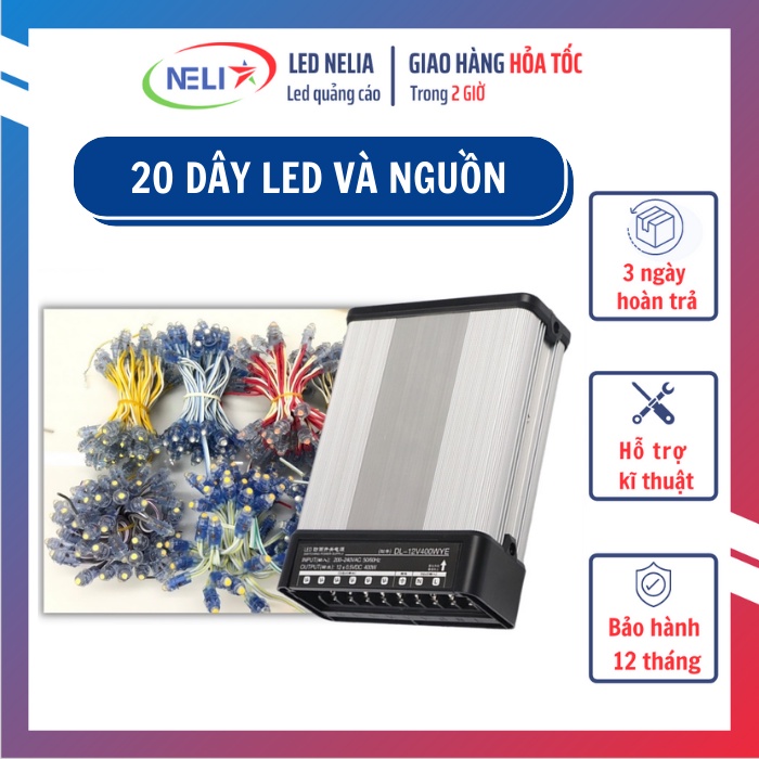 Combo 60m LED dây cuốn cây F5 đổ keo chống nước . Tiết kiệm hơn mua lẻ