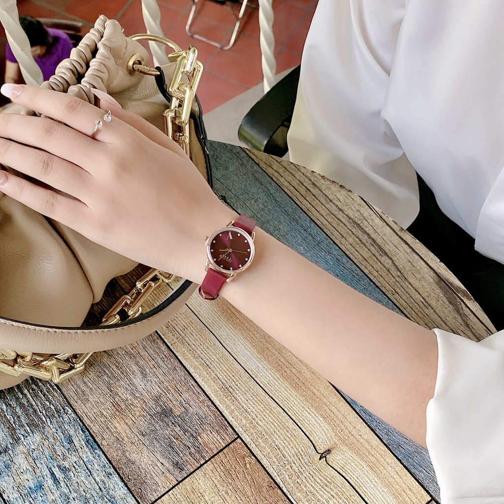 Đồng hồ nữ Julius JA-1307 dây da | Julius Official