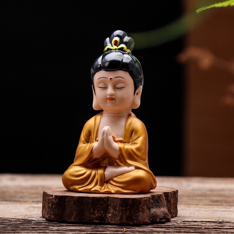 Tượng phật bà quan âm gốm màu