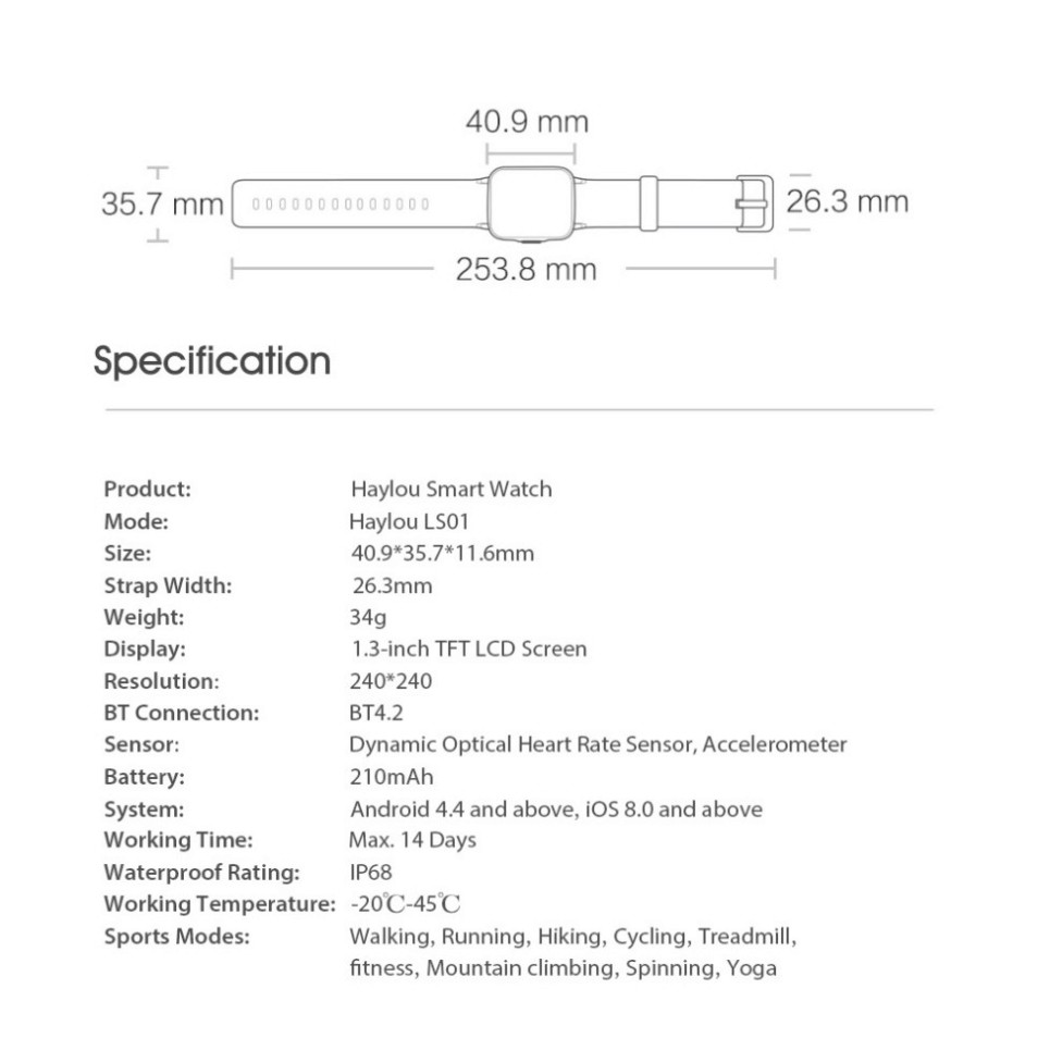 THANH LÝ XẢ KHO Đồng hồ thông minh Xiaomi Haylou LS01 bản quốc tế THANH LÝ XẢ KHO
