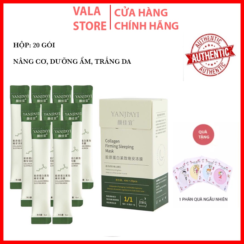 [20 gói] Mặt nạ ngủ dạng thạch nâng cơ YANJIAYI trắng da chống lão hóa mặt nạ ngủ dưỡng ẩm mặt nạ ngủ Vala Store