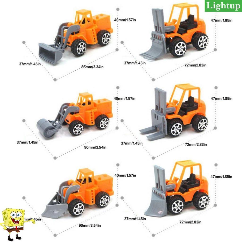 Xếp hình dành cho trẻ em Ô tô kéo xe ô tô mini xe nâng đồ chơi ô tô mô hình máy xúc Đồ chơi