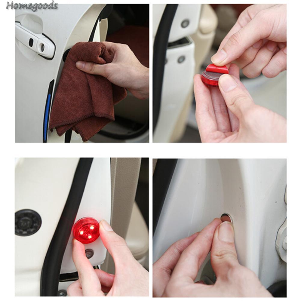 Set 2 Đèn Led Cảnh Báo Gắn Cửa Xe Ô Tô Kèm Phụ Kiện