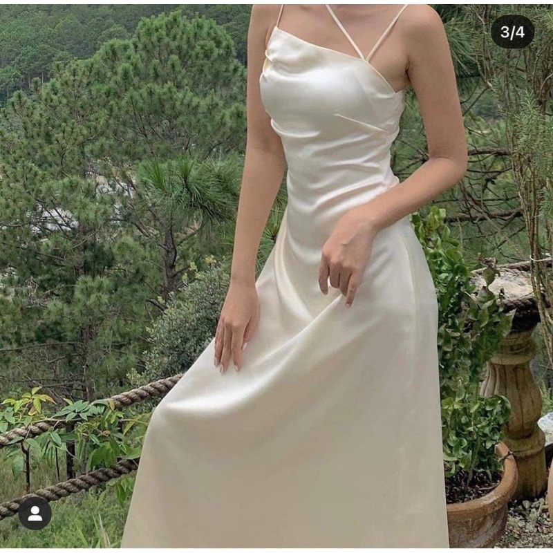 Đầm lụa dây xinh