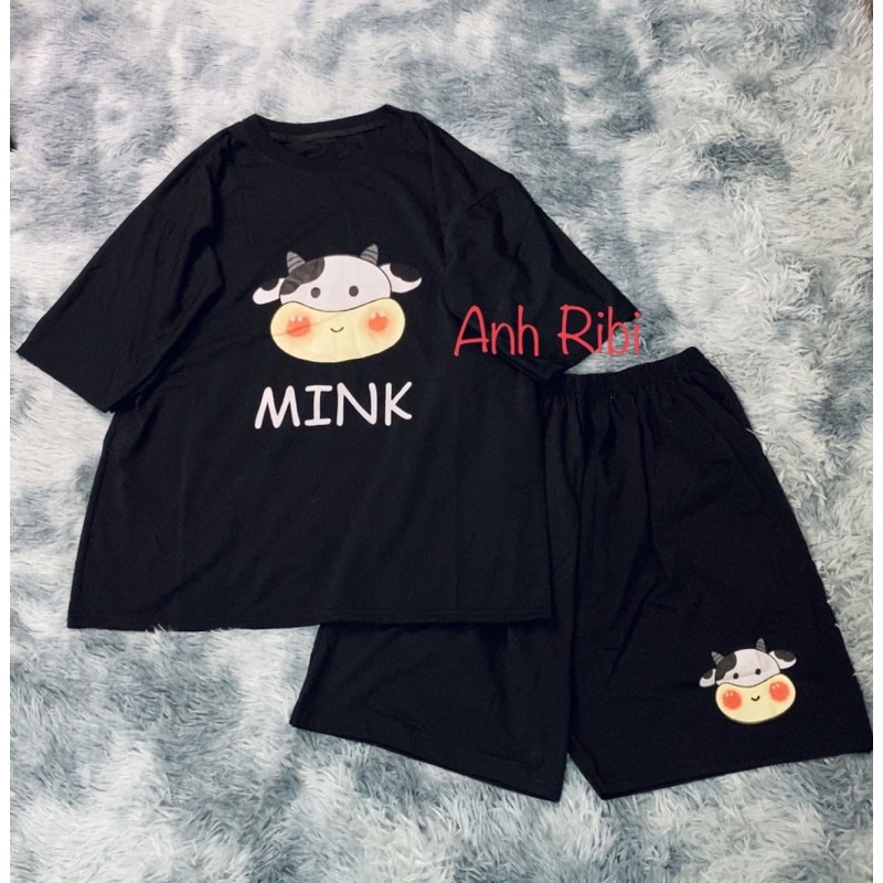 [SIÊU RẺ] Sét Áo Thun Ngắn Tay Bò Sữa Milk Chất Đẹp + Quần Đùi Đen Ống Rộng Logo Sét Đồ Bộ Nam Nữ Unisex Freesize | BigBuy360 - bigbuy360.vn