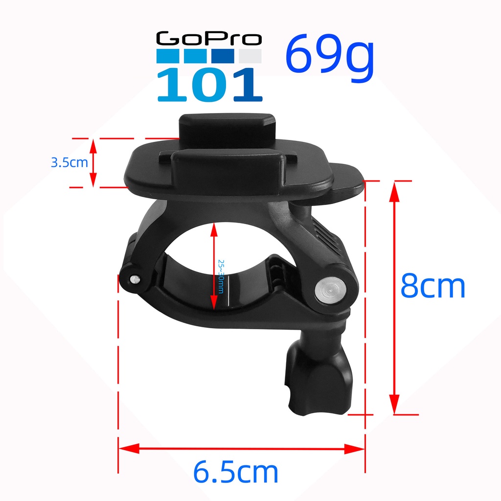 Kẹp Ghi Đông Đế GoPro xoay 360 độ Cho Gopro Hero 7 5 6 Session Sjcam Sj4000 Xiaomi Yi 4k Eken H9 - GoPro101 - inoxnamkim