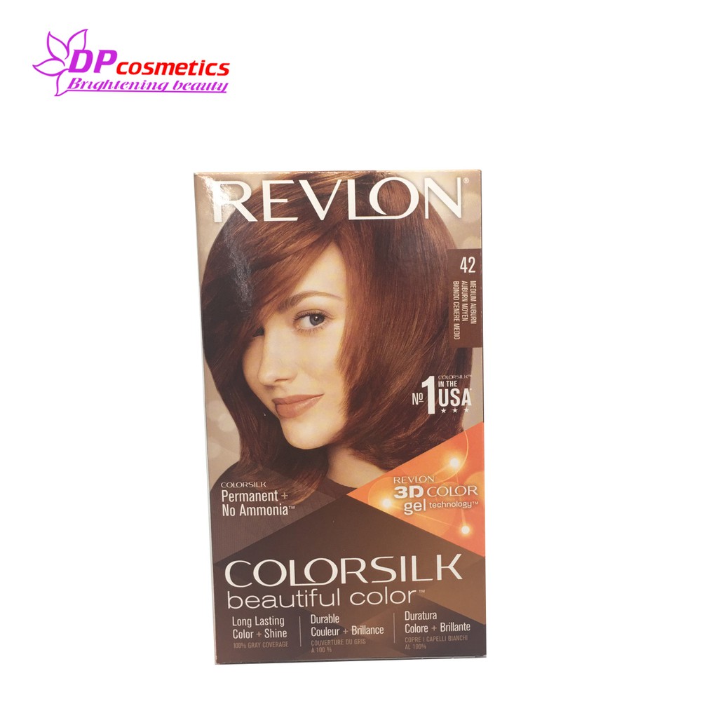 Thuốc nhuộm tóc Revlon Colorsilk Màu 42 Nâu đỏ Vừa