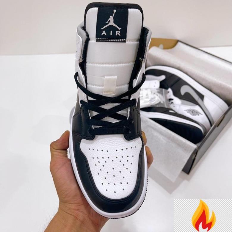 Giày sneaker cổ cao | Jordan Mid White shadow fullbox và phụ kiện -O*dc