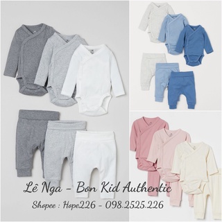 Set sơ sinh 6 món hm china chính hãng sz từ 1-2m đến 6-9m